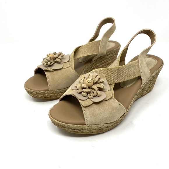Azura by Spring Step Ruby Mae floral wedge sandals - Picture 3 of 8